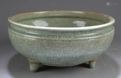 Large Chinese Antique Celadon Bowl