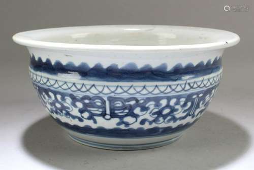 Antique Chinese Blue & White Porcelain Bowl