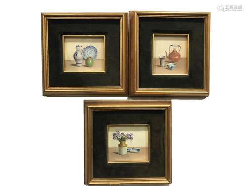 A Group of Three Framed Painting