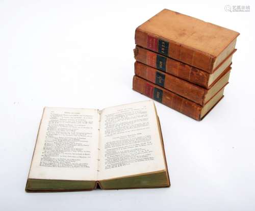 A collection of leather bound Racing Calendar books