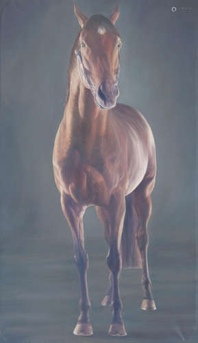 Alan Brassington(British, born 1959) Motivator - Racehorse Front Portrait