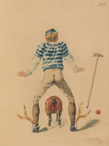 Charles-Fernand de Condamy(French, 1855-1913) Polo Cartoon