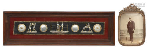A VICTORIAN LEATHER AND GILT METAL BOXING BELT AWARDED TO ROBERT BARLEY, DATED 1876-7