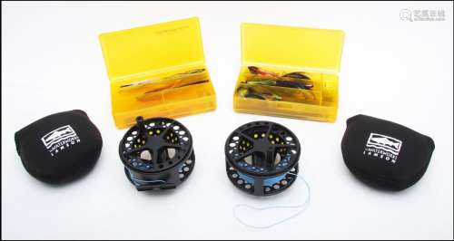 Two Waterworks Lamson ARX 4 Salmon Fly reels