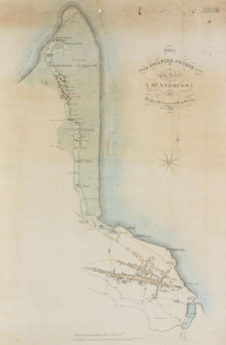 Plan Of the golfing course  over the links of St. Andrews  Surveyed by W & J Chalmers, 1836