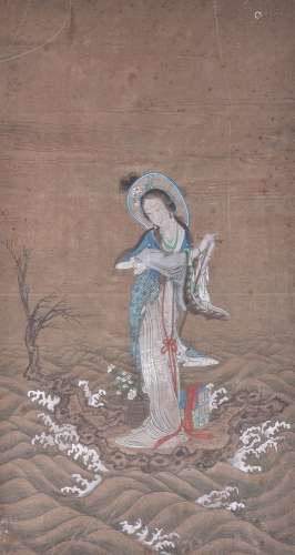 A Chinese painting on silk