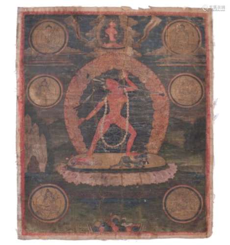 A thangka depicting Sarvabuddhadakini