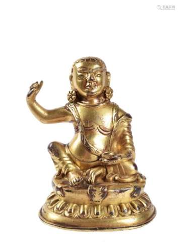 A gilt bronze figure of Virupa