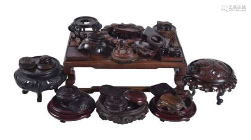 A collection of Chinese hardwood stands