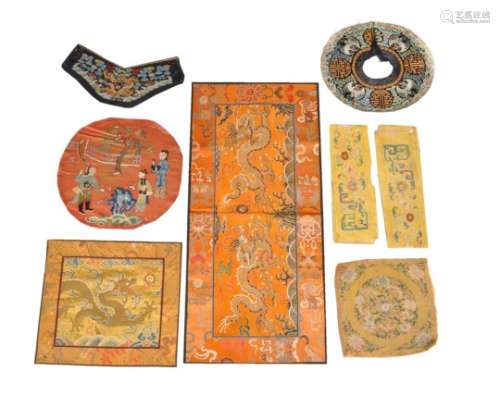 A group of Chinese 18th and 19th century panels