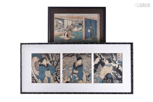 Utagawa Hiroshige (1797-1858): A woodblock print in inks and colour on paper