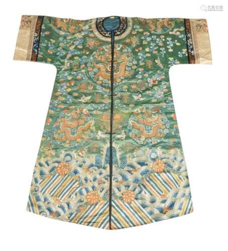 A Chinese incense green robe