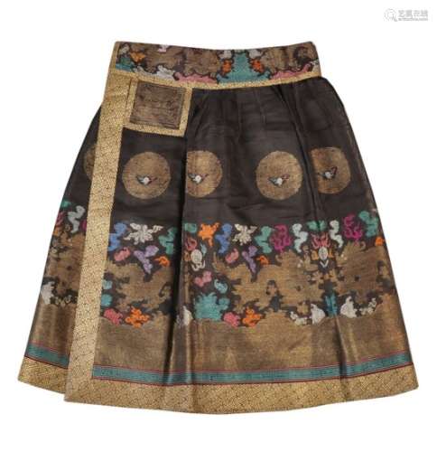 A Chinese Chao Fu gauze brocade skirt