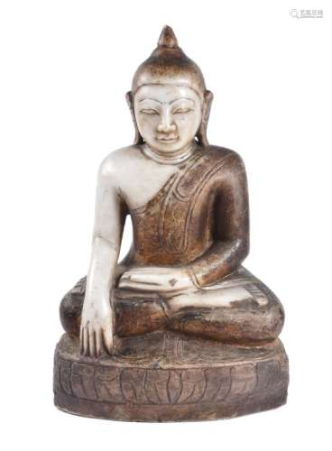 A marble figure of Buddha