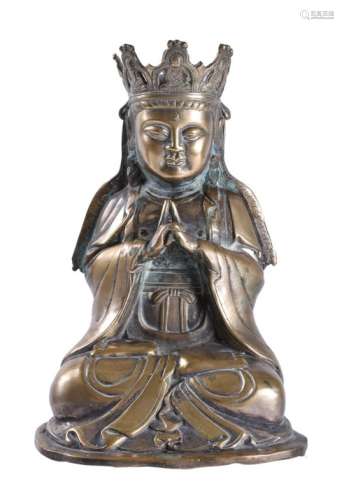 A Chinese bronze figure of Vairochana