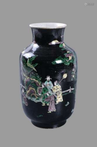 A Chinese 'Famille Noire' vase