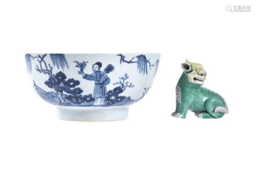 A Chinese export green-glazed Qilin