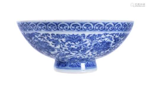 A Chinese blue and white bowl