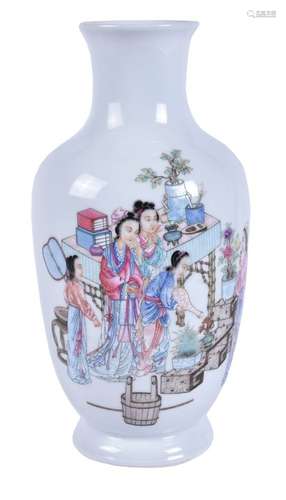 A Chinese famille rose vase