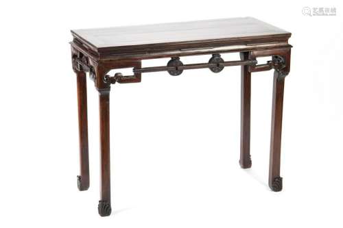 CHINESE ROSEWOOD SCHOLAR'S TABLE