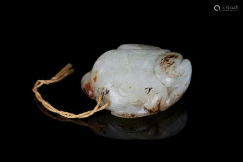 CHINESE JADE CARVED TOAD FIGURE