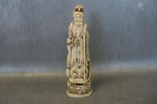 Bone Hand Carved 19th C. Japanese Figure