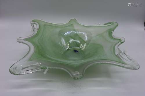 Lavorazione Arte Murano Blown Glass Console Bowl