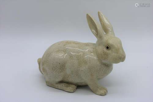 Porcelain Rabbit, Signed on Bottom