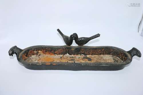 Antique Cast Iron Bird Bath