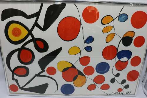 1969, Alexander Calder Lithograph with Authentication