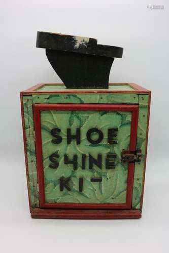 Folk Art Shoe Shine Kit with Contents