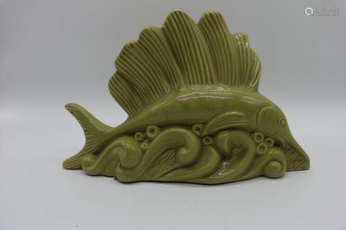 Sail Fish Pottery T.V. Lamp