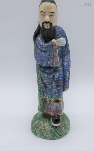 Vintage Chinese Hand Painted Porcelain Man