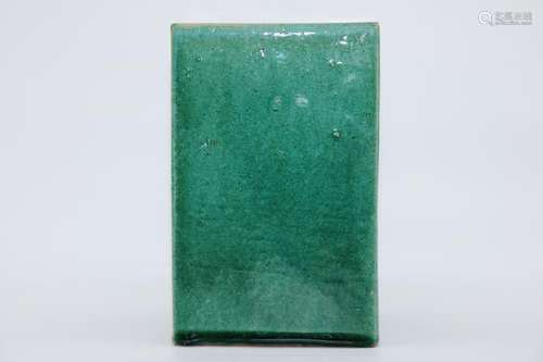 Asian Green Glaze Porcelain Pillow