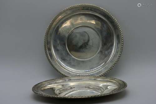 2 Sterling Silver Plates