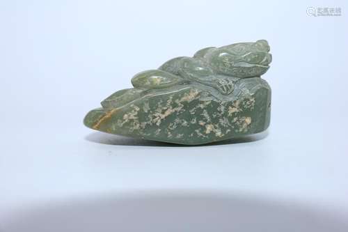 Asian Carved Jade Lizard