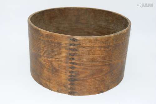 Antique Wooden Round Cheese Box