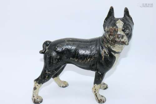 Antique Boston Terrier Cast Iron Doorstop