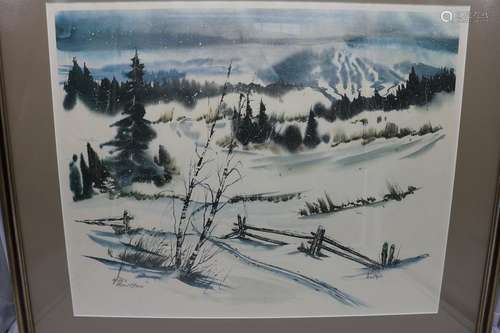 Vern Mauk, Winter Landscape, Signed & Numbered