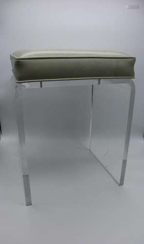 Vintage Lucite Stand With Seat