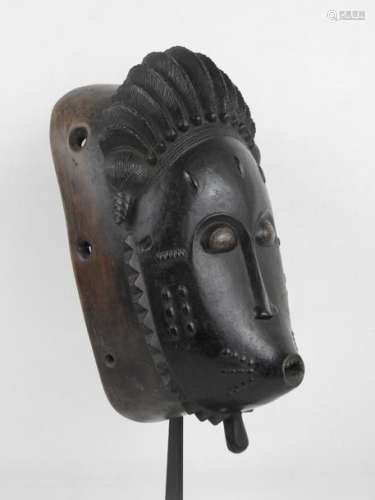 Important masque, Baoulé, Côte d’Ivoire. \nBois, pa…