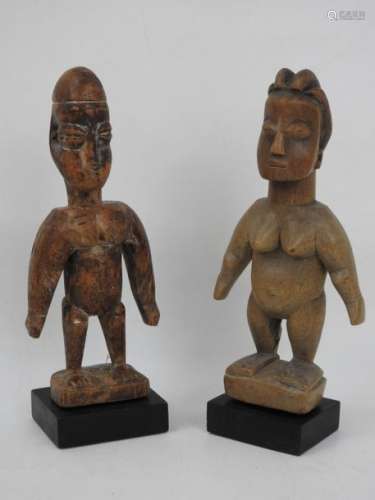 Deux anciennes statuettes « Venavi », Fon, Bénin. …