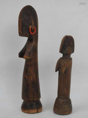Deux poupées de fertilité « Biga’a », Mossi, Burki…