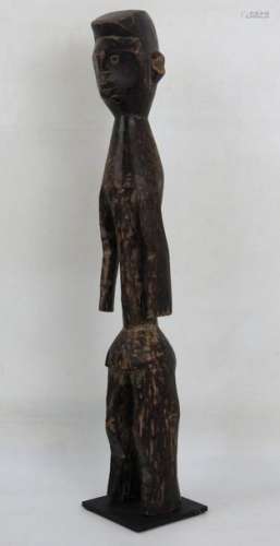 Statue anthropomorphe, Mumuye, Nigéria. \nBois, pat…