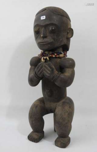 BYERI FANG Cameroun. Statuette de femme en bois sc…