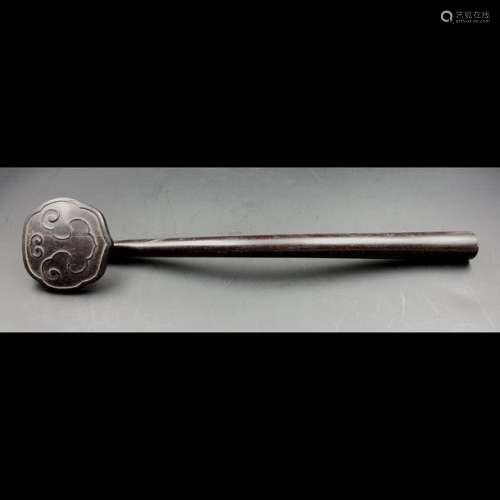 A Chinese Wood Ruyi Scepter Length 31 cm.