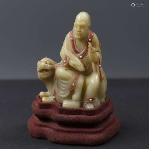 Chinese Soapstone Carved Figure Height 9 cm, width…