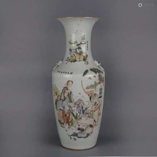 Chinese Porcelain Famille Rose Vase Height 59 cm.