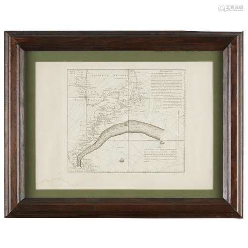 A Benjamin Franklin owned Chart of the Gulf Stream,