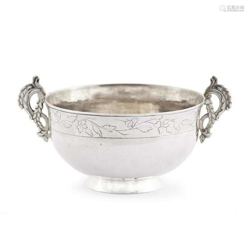 Spanish Colonial silver footed drinking vessel,